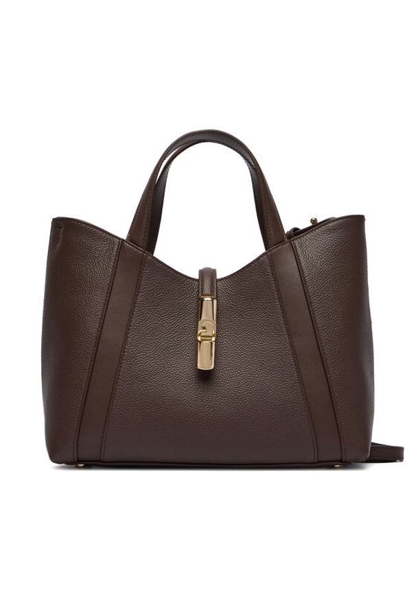 Furla Torebka Goccia Shopper Bag S WB01789 BX3353 KH 2460S Brązowy. Kolor: brązowy. Materiał: skórzane