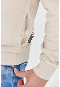 Philipp Plein - PHILIPP PLEIN Beżowa męska bluza hexagon z kapturem, Rozmiar M. Typ kołnierza: kaptur. Kolor: beżowy #4