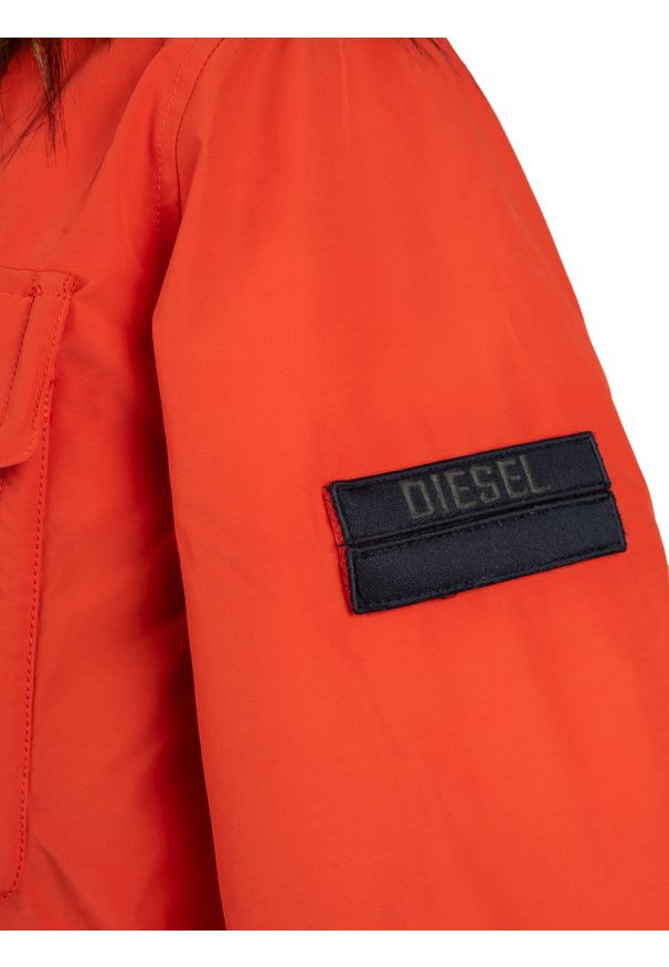 Diesel Parka "Jorg" | A062840IDAP | Mężczyzna | Pomarańczowy. Typ kołnierza: kaptur. Kolor: pomarańczowy. Materiał: bawełna, poliester. Wzór: jednolity. Sezon: zima. Styl: elegancki