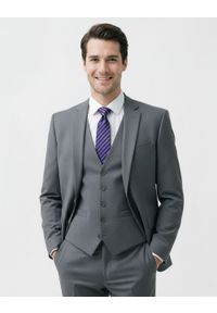 Klasyczny Krawat Klubowy - Alties - Fioletowy, Drobny Prążek. Kolor: fioletowy. Materiał: tkanina. Wzór: prążki. Styl: klasyczny #3