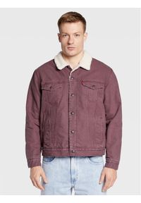 Levi's® Kurtka jeansowa Type III Sherpa Trucker 16365-0185 Fioletowy Regular Fit. Kolor: fioletowy. Materiał: jeans, bawełna