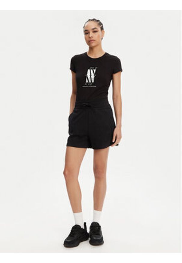 Armani Exchange Szorty sportowe XW000502 AF12804 UC001 Czarny Regular Fit. Kolor: czarny. Materiał: bawełna