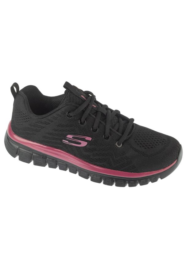 skechers - Buty sportowe Sneakersy damskie, Graceful - Get Connected. Kolor: czarny. Materiał: materiał. Sport: fitness