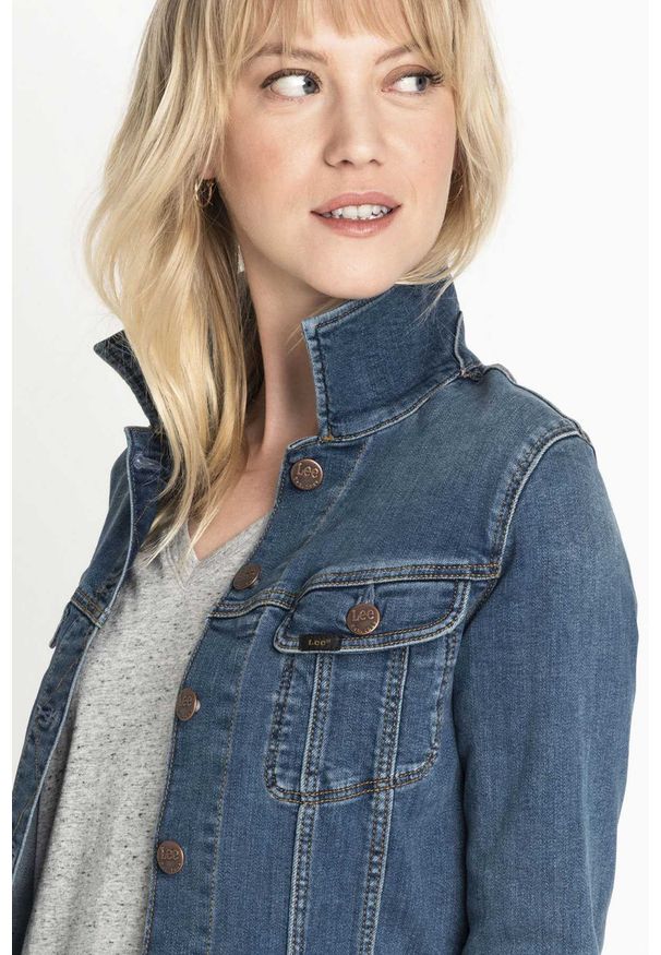Lee - LEE SLIM RIDER DAMSKA KURTKA JEANSOWA NINETY NINE L541HAZV 112112654. Materiał: jeans