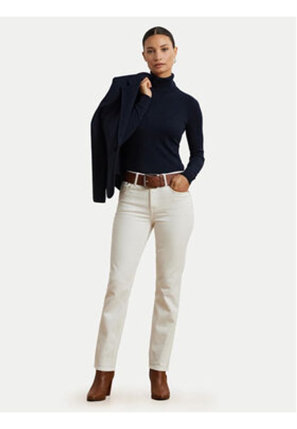 Lauren Ralph Lauren Golf 200940470002 Granatowy Slim Fit. Typ kołnierza: golf. Kolor: niebieski