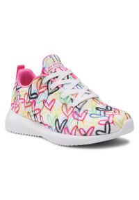 skechers - Buty na co dzień damskie SKECHERS UNO BOB SQUAD STARRY zdobienie w serca. Okazja: na co dzień. Kolor: biały. Wzór: aplikacja