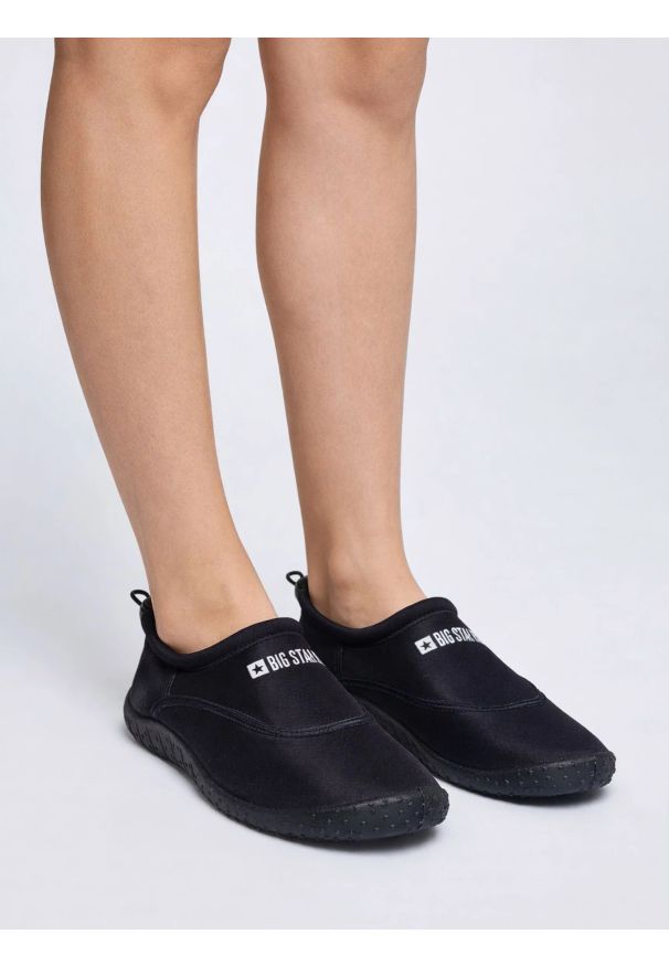 Big-Star - Buty damskie do wody czarne NN274A801 906. Okazja: na plażę. Nosek buta: okrągły. Kolor: czarny. Materiał: guma, materiał. Styl: sportowy, wakacyjny
