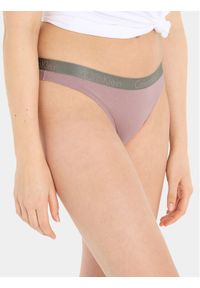 Calvin Klein Underwear Stringi 000QD3539E Fioletowy. Kolor: fioletowy. Materiał: bawełna