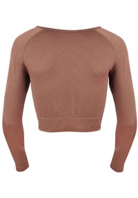 BESHAPED - Longsleeve fitness damski Beshaped Femme Force bezszwowy. Kolor: różowy. Materiał: nylon. Sport: fitness