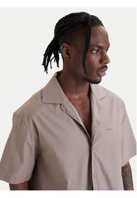 Hugo - HUGO Koszula Espino 50560580 Beżowy Oversize. Kolor: beżowy. Materiał: bawełna #4