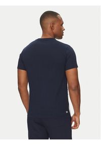 Lacoste T-Shirt TH0031 Granatowy Regular Fit. Kolor: niebieski. Materiał: syntetyk, bawełna #4