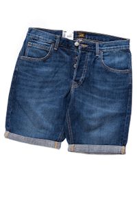 Lee - SPODENKI LEE 5 POCKET SHORT CLEAN MOAB L73EJLKU. Materiał: jeans. Wzór: aplikacja #5