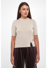 Liu Jo - Sweter damski wełniany LIU JO. Materiał: wełna