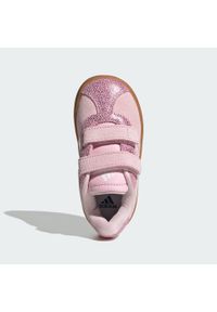 Adidas - Buty dla dzieci VL Court 3.0. Zapięcie: pasek. Kolor: wielokolorowy, różowy, brązowy. Sport: tenis