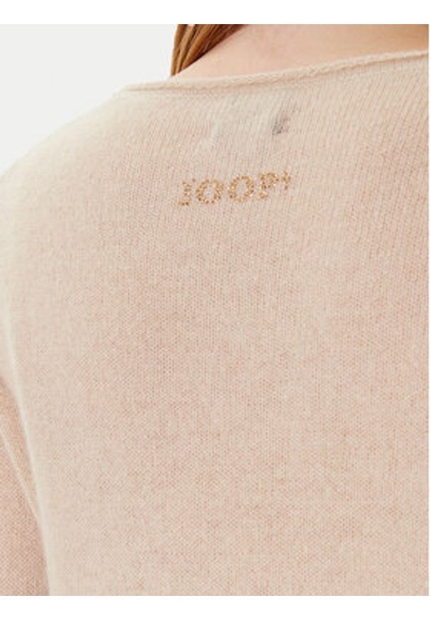 JOOP! Sweter 58 252KN58Kacy 30047487 Beżowy Slim Fit. Kolor: beżowy. Materiał: kaszmir