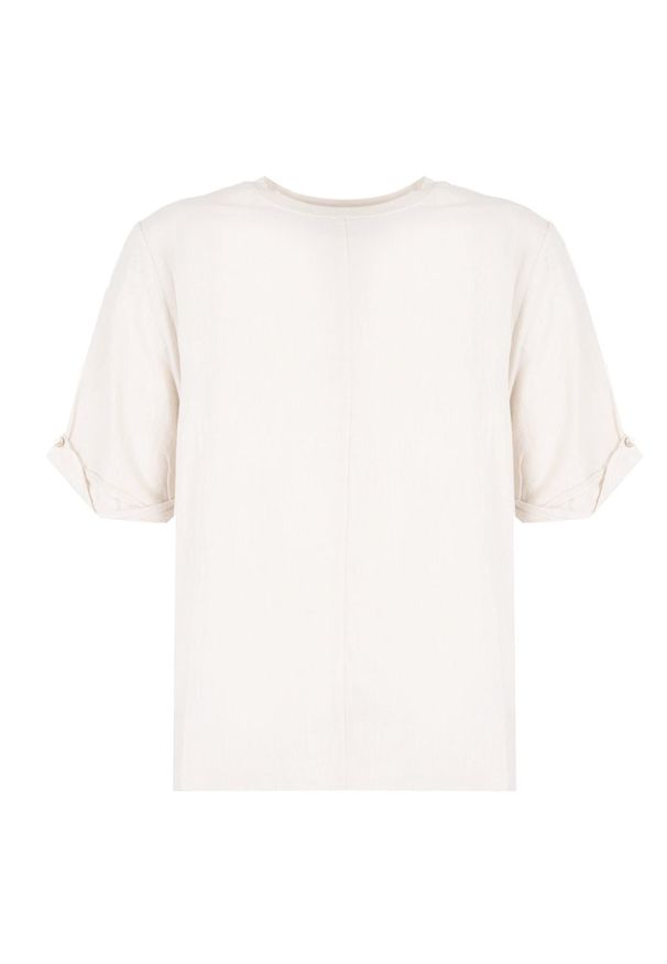Xagon Man T-Shirt "Over" | P2308 2V6 3000 | Mężczyzna | Kremowy. Kolor: kremowy. Materiał: wiskoza, len. Długość rękawa: krótki rękaw
