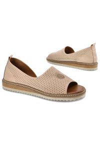 Złote Sandały Damskie Artiker Stylowe Obuwie. Okazja: na co dzień. Kolor: złoty. Materiał: skóra. Wzór: aplikacja. Sezon: lato. Styl: elegancki #4