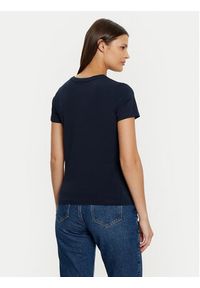 Guess Jeans T-Shirt W4YI02 J1314 Granatowy Slim Fit. Kolor: niebieski. Materiał: bawełna