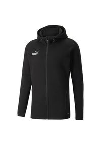 Puma - Męska Bluza Z Kapturem TeamFINAL Full Zip. Typ kołnierza: kaptur. Kolor: czarny
