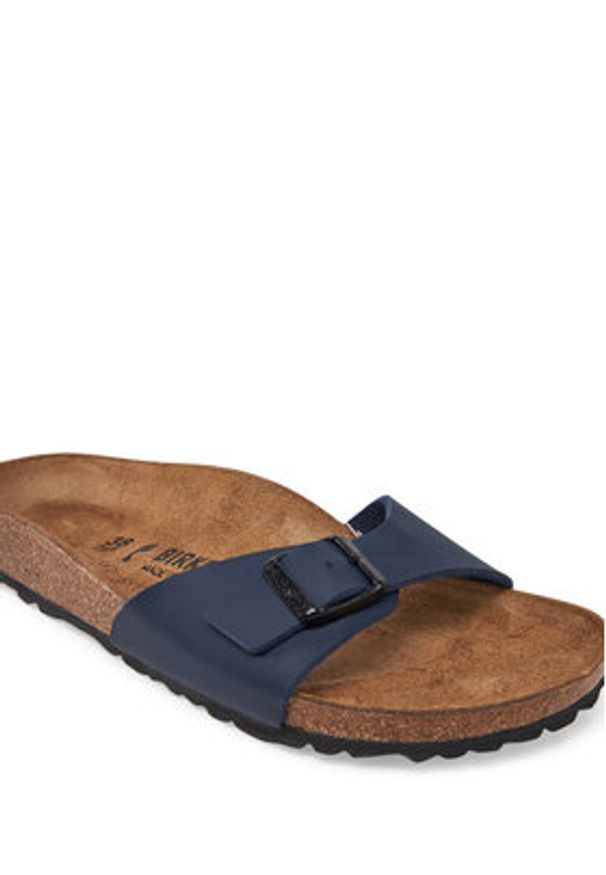 Birkenstock Klapki Madrid Birko-Flor 1029797 Czarny. Kolor: czarny. Materiał: skóra