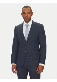 BOSS Garnitur H-Huge 50540776 Granatowy Slim Fit. Kolor: niebieski. Materiał: syntetyk #8