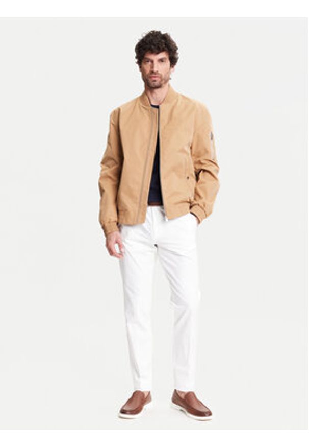 BOSS Kurtka bomber H-Comber-253 50544097 Beżowy Regular Fit. Kolor: beżowy. Materiał: syntetyk