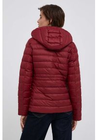 TOMMY HILFIGER - Tommy Hilfiger kurtka puchowa damska kolor bordowy przejściowa. Kolor: czerwony. Materiał: puch #7