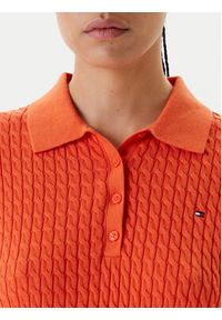 TOMMY HILFIGER - Tommy Hilfiger Sweter Fine WW0WW41474 Pomarańczowy Regular Fit. Kolor: pomarańczowy #4