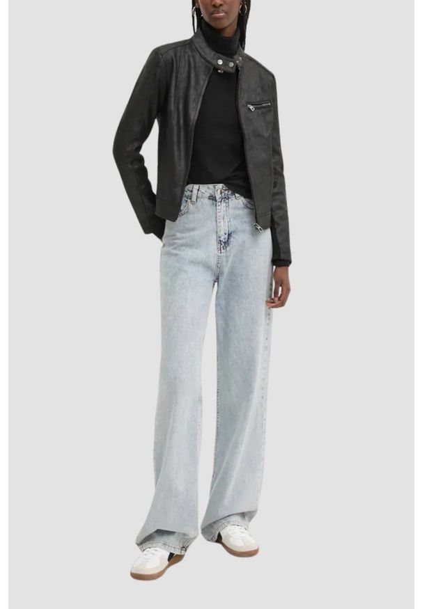 Tommy Jeans - TOMMY JEANS Czarny damski golf, Rozmiar M. Typ kołnierza: golf. Kolor: czarny. Materiał: materiał. Styl: elegancki