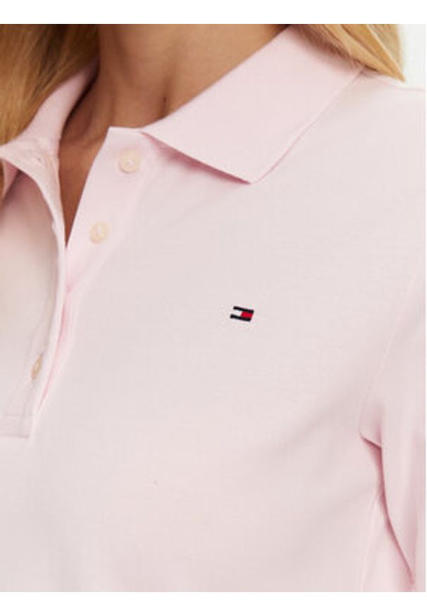 TOMMY HILFIGER - Tommy Hilfiger Polo 1985 WW0WW43224 Różowy Regular Fit. Typ kołnierza: polo. Kolor: różowy. Materiał: bawełna