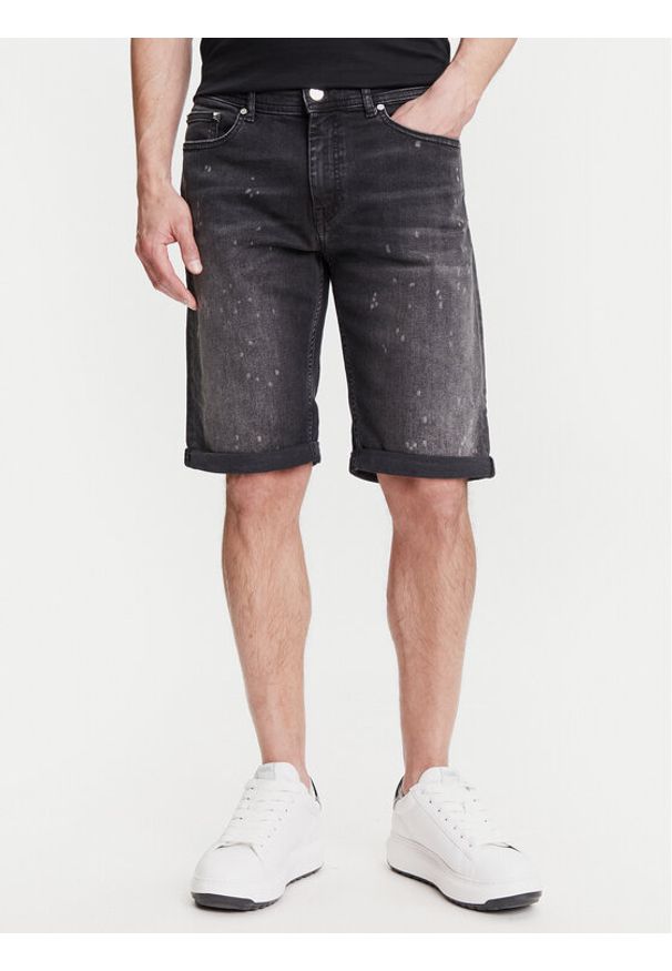 Karl Lagerfeld - KARL LAGERFELD Szorty jeansowe 265820 552832 Czarny Slim Fit. Kolor: czarny. Materiał: bawełna