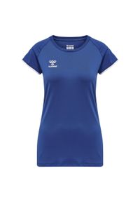 Koszulka damska Hummel hmlhmlCORE volley stretch. Kolor: niebieski. Sport: fitness, piłka nożna #1