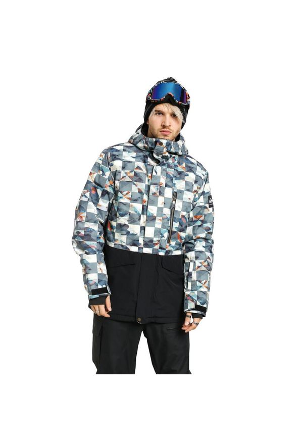 Kurtka snowboardowa męska Quiksilver Mission Printed Block. Kolor: wielokolorowy. Sport: snowboard