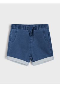 Sinsay - Szorty jeansowe - granatowy. Kolor: niebieski. Materiał: jeans
