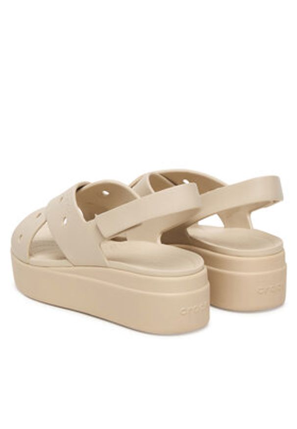 Crocs Sandały Brooklyn 4U Cross Strap Sandal 212254 Beżowy. Kolor: beżowy