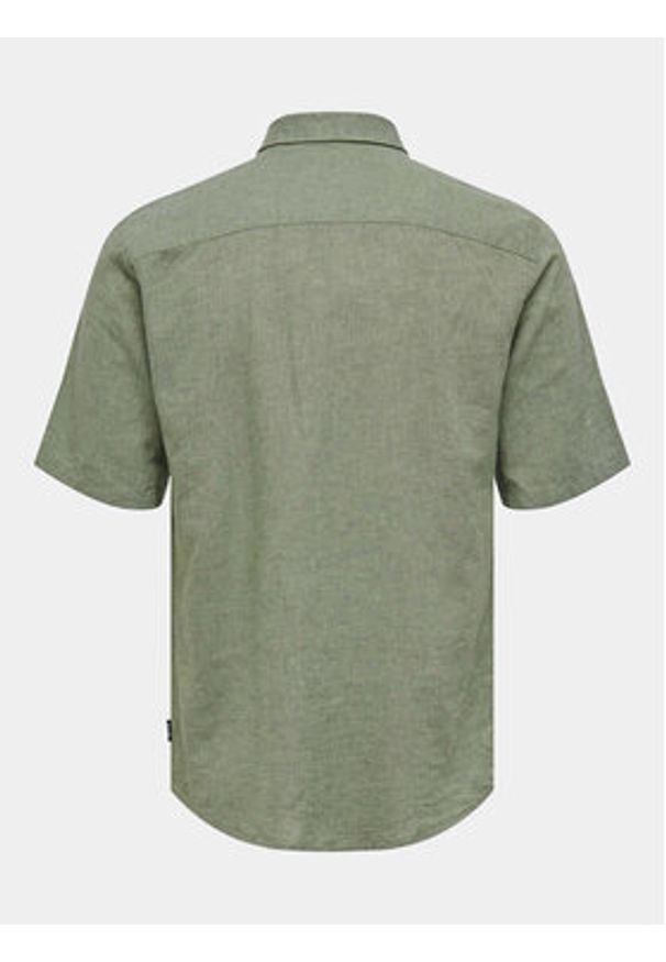 Only & Sons Koszula Caiden 22009885 Zielony Slim Fit. Kolor: zielony. Materiał: bawełna