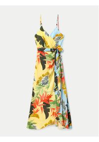 Desigual Sukienka letnia Tropical Leaves 24SWMW13 Kolorowy Regular Fit. Materiał: wiskoza. Wzór: kolorowy. Sezon: lato #4