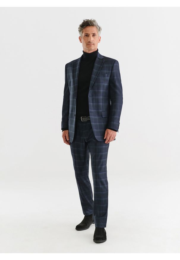 Pako Lorente - PAKO LORENTE – Granatowa marynarka garniturowa. Kolor: niebieski. Styl: elegancki