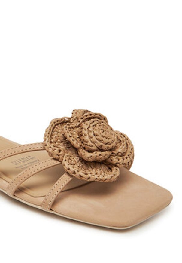 Aldo Klapki Wildbloom 13964634 Beżowy. Kolor: beżowy. Materiał: skóra