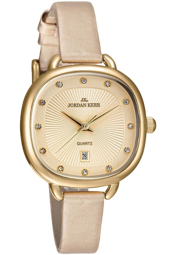 Zegarek damski Jordan Kerr P9007 beżowy. Kolor: beżowy
