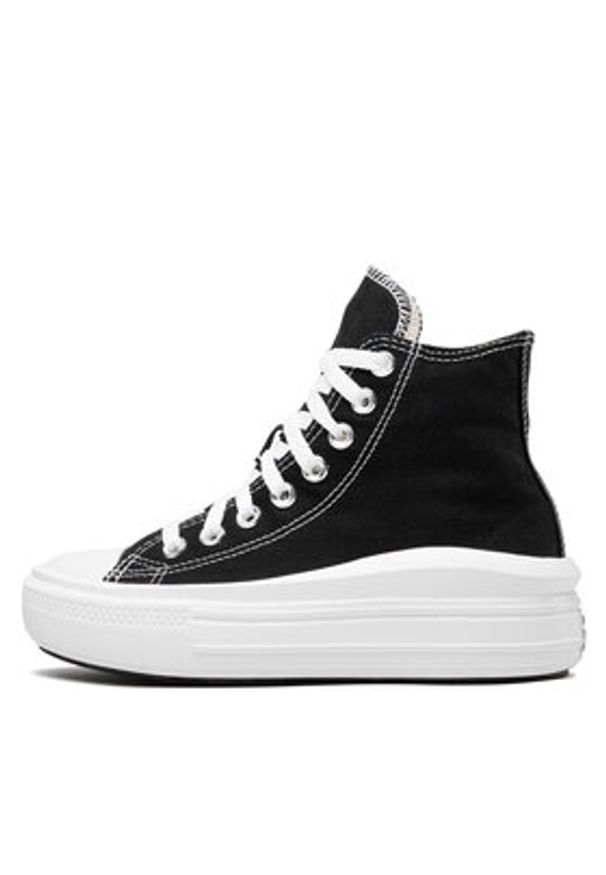 Converse Trampki Chuck Taylor All Star Move Platform 568497C Czarny. Kolor: czarny. Materiał: materiał. Obcas: na platformie