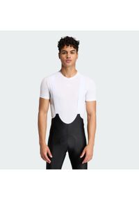 Adidas - Kolarska Warstwa Spodnia. Typ kołnierza: polo. Kolor: biały #1