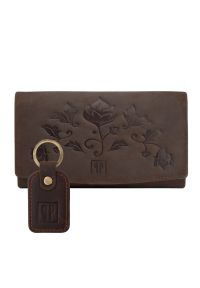 Zestaw prezentowy PAOLO PERUZZI ZUP-104-BR brązowy. Kolor: brązowy. Materiał: skóra #1