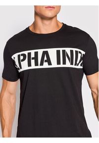 Alpha Industries T-Shirt Printed Stripe 118511 Czarny Regular Fit. Kolor: czarny. Materiał: bawełna #5