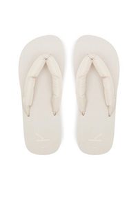 Calvin Klein Jeans Japonki Beach Sandal Flatform Ttxr Satin YW0YW01723 Beżowy. Kolor: beżowy. Materiał: materiał #6