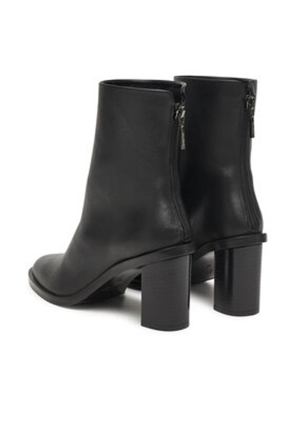 Max Mara Botki Midiboot80 25247960726 Czarny. Kolor: czarny. Materiał: skóra
