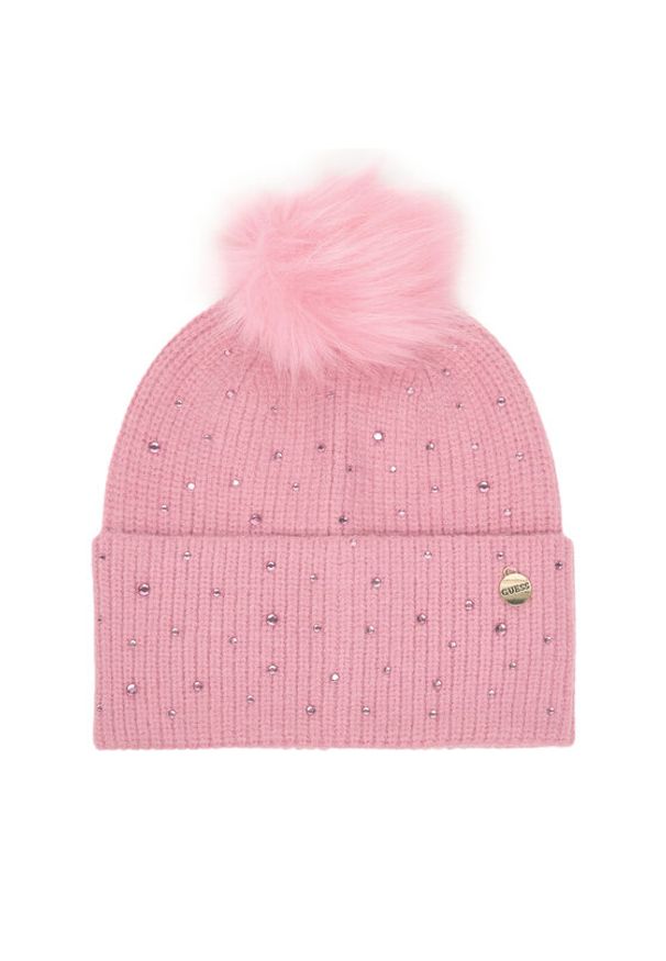 Guess Czapka AW5213 POL01 Różowy. Kolor: różowy. Materiał: materiał