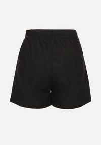Born2be - Czarne Bawełniane Szorty z Wysokim Stanem Tanalianea. Okazja: na co dzień. Stan: podwyższony. Kolor: czarny. Materiał: bawełna. Styl: casual, elegancki #6