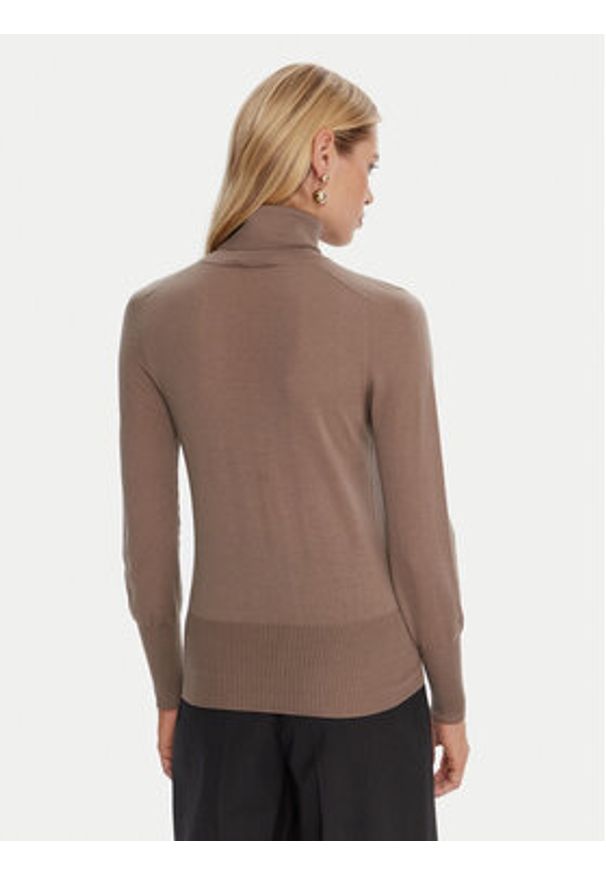 Luisa Spagnoli Golf Manos 100106 Czarny Slim Fit. Typ kołnierza: golf. Kolor: czarny. Materiał: wełna