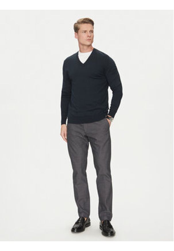 Marciano Guess Sweter 5GHR03 5861Z Granatowy Regular Fit. Kolor: niebieski. Materiał: bawełna